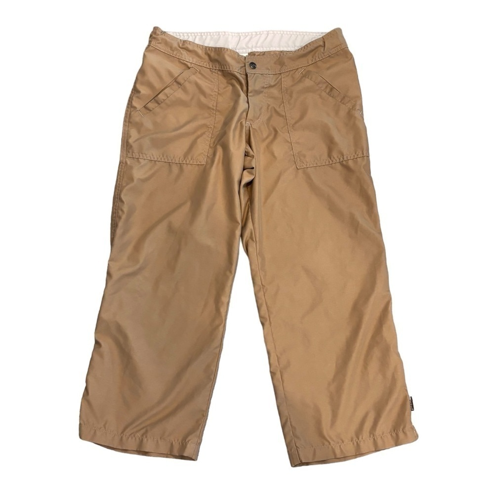 Women’s Vintage Prana tan cropped wide leg Breathe pants
